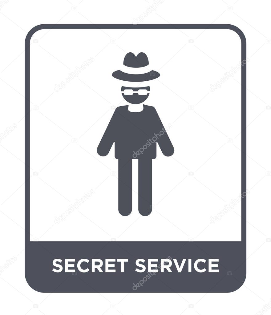 secret service icon in trendy design style. secret service icon isolated on white background. secret service vector icon simple and modern flat symbol.