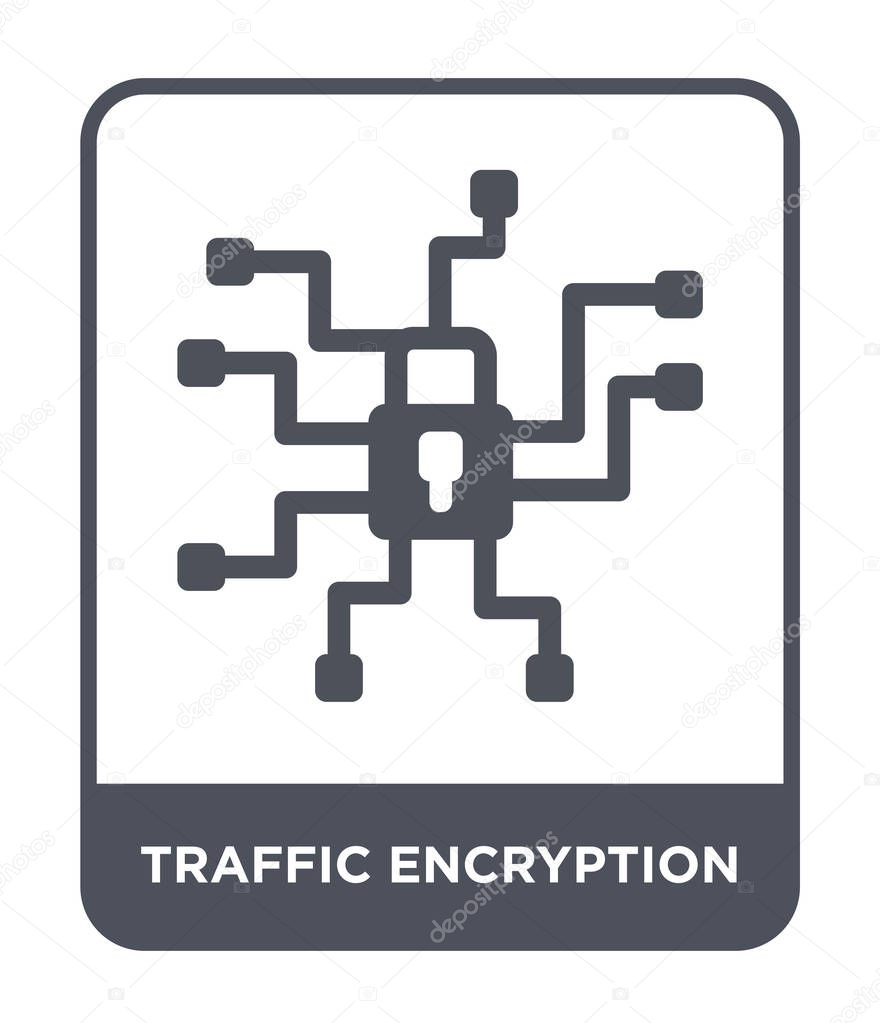 Traffic encryption icon in trendy design style. traffic encryption icon isolated on white background. traffic encryption vector icon simple and modern flat symbol.