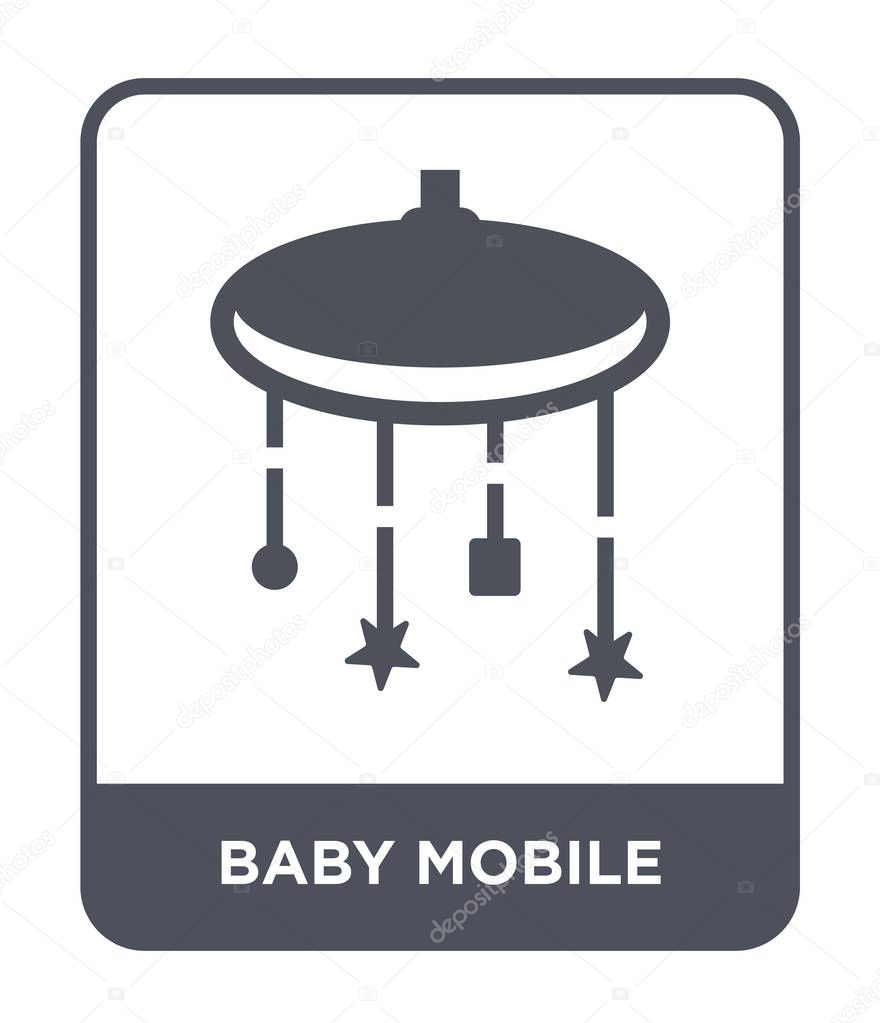 Baby mobile icon in trendy design style. baby mobile icon isolated on white background. baby mobile vector icon simple and modern flat symbol.