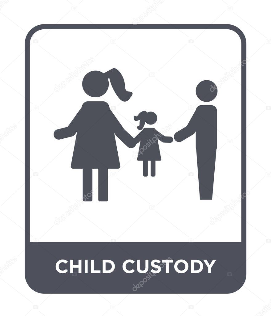 Child custody icon in trendy design style. child custody icon isolated on white background. child custody vector icon simple and modern flat symbol.