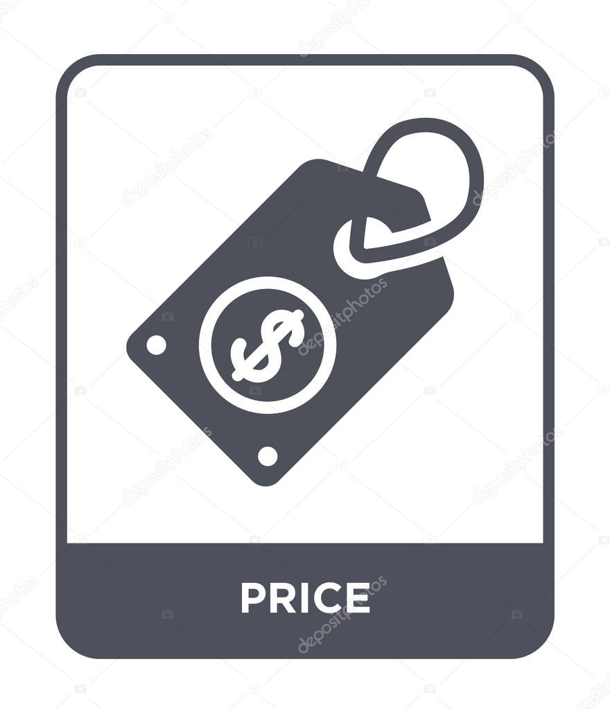 Price icon in trendy design style. price icon isolated on white background. price vector icon simple and modern flat symbol for web site, mobile, logo, app, UI. price icon vector illustration, EPS10.