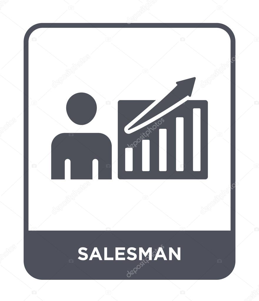 Salesman icon in trendy design style. salesman icon isolated on white background. salesman vector icon simple and modern flat symbol.