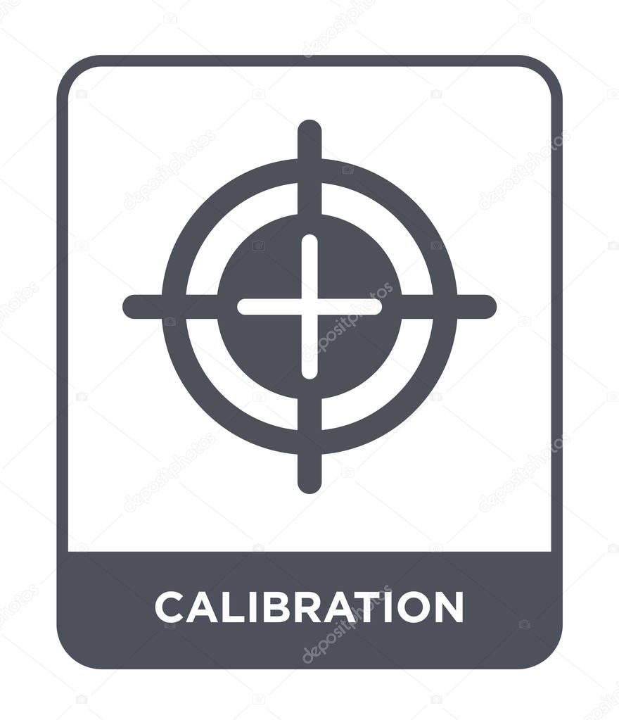 calibration icon in trendy design style. calibration icon isolated on white background. calibration vector icon simple and modern flat symbol.