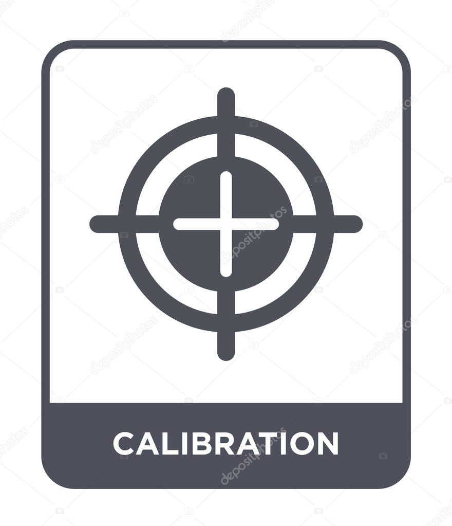 Calibration icon in trendy design style. calibration icon isolated on white background. calibration vector icon simple and modern flat symbol.