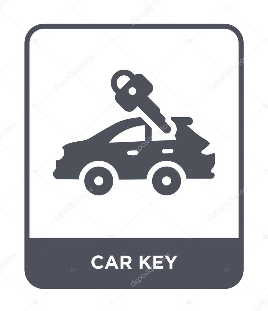 car key icon in trendy design style. car key icon isolated on white background. car key vector icon simple and modern flat symbol.