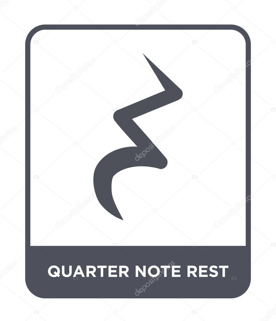 quarter note rest icon in trendy design style. quarter note rest icon isolated on white background. quarter note rest vector icon simple and modern flat symbol.
