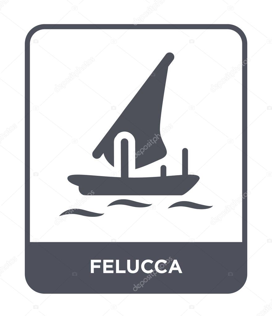 felucca icon in trendy design style. felucca icon isolated on white background. felucca vector icon simple and modern flat symbol.