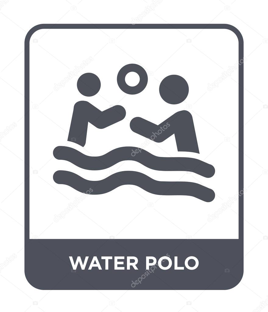 Water polo icon in trendy design style. water polo icon isolated on white background. water polo vector icon simple and modern flat symbol.