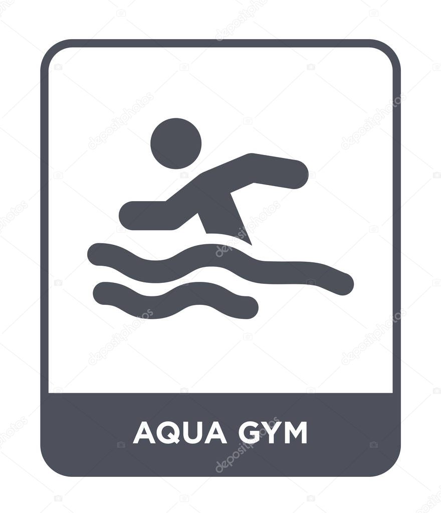 aqua gym icon in trendy design style. aqua gym icon isolated on white background. aqua gym vector icon simple and modern flat symbol.