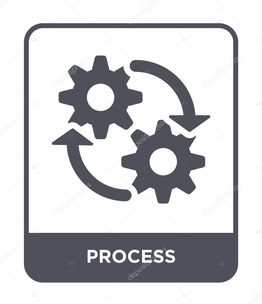 Process icon in trendy design style. process icon isolated on white background. process vector icon simple and modern flat symbol.
