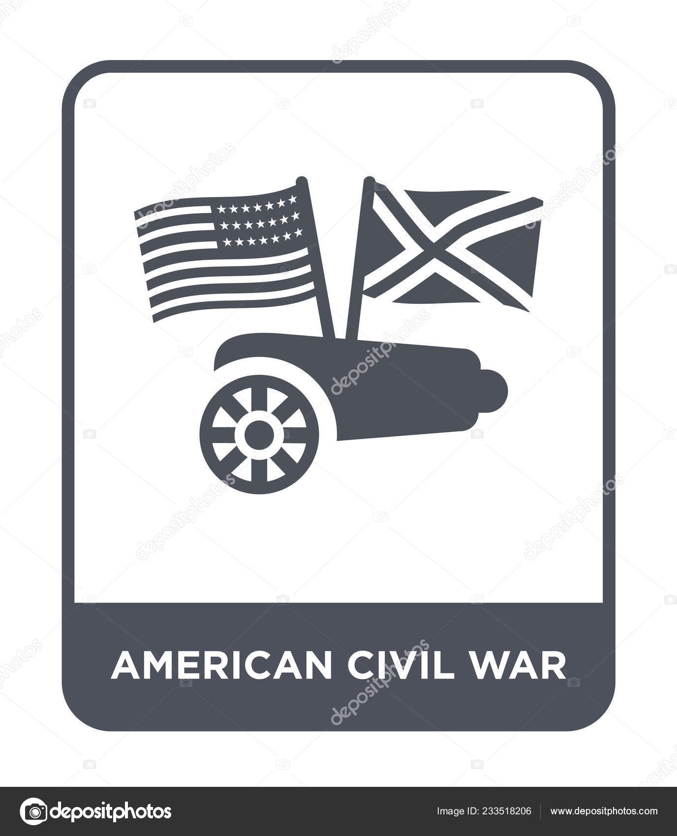美国内战的图标在时尚的设计风格美国内战图标孤立的白色背景美国内战矢量图标简单和现代扁平符号图库矢量图©mahirlimatin.gmail.com  233518206, image size:1376x1700
