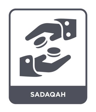 modaya uygun bir tasarım tarzı sadaka simgesi. Beyaz arka plan üzerinde izole sadaka simgesi. sadaka vektör simgesi basit ve modern düz sembolü.
