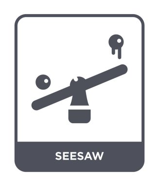 modaya uygun bir tasarım tarzı tahterevalli simgesi. Beyaz arka plan üzerinde izole tahterevalli simgesi. tahterevalli vektör simgesi basit ve modern düz sembolü.