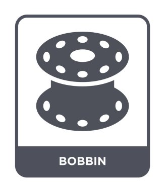 modaya uygun bir tasarım tarzı bobin simgesi. Beyaz arka plan üzerinde izole bobin simgesi. bobin vektör simgesi basit ve modern düz sembolü.