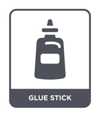 modaya uygun bir tasarım tarzı tutkal sopa simgesi. Beyaz arka plan üzerinde izole sopa simgesi tutkal. Tutkal sopa vektör simgesi basit ve modern düz sembolü.