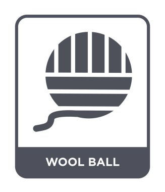 yün topu simgesini modaya uygun bir tasarım tarzı. yün topu simgesi beyaz arka plan üzerinde izole. Yün top vektör simgesi basit ve modern düz sembolü.