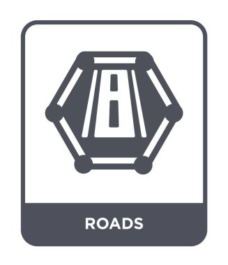 yollar simgesini modaya uygun bir tasarım tarzı. Beyaz arka plan üzerinde izole yollar simgesi. yollar vektör simgesi basit ve modern düz UI uygulaması, web sitesi, mobil, logo, sembol. yollar simge vektör çizim, Eps10.