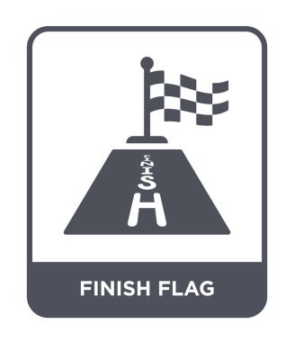 Bayrak simgesini modaya uygun bir tasarım tarzı bitirmek. bayrak simgesi beyaz arka plan üzerinde izole bitirmek. bayrak vektör simgesi basit ve modern düz sembolü bitirmek.