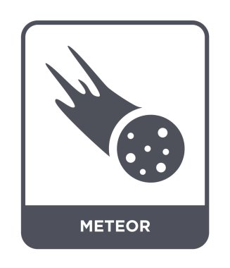 modaya uygun bir tasarım tarzı meteor simgesi. Beyaz arka plan üzerinde izole meteor simgesi. meteor vektör simgesi basit ve modern düz sembolü.