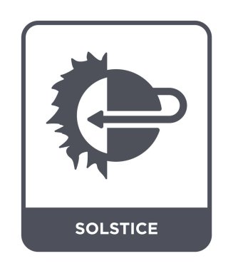 modaya uygun bir tasarım tarzı gündönümü simgesi. Beyaz arka plan üzerinde izole gündönümü simgesi. Gündönümü vektör simgesi basit ve modern düz sembolü.