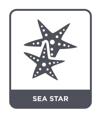 deniz yıldızı simge modaya uygun bir tasarım tarzı. deniz yıldızı simge beyaz arka plan üzerinde izole. deniz yıldızı vektör simgesi basit ve modern düz sembolü.