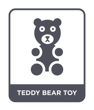 oyuncak ayı oyuncak simge modaya uygun bir tasarım tarzı. oyuncak ayı oyuncak simgesi beyaz arka plan üzerinde izole. oyuncak ayı oyuncak vektör simgesi basit ve modern düz sembolü.