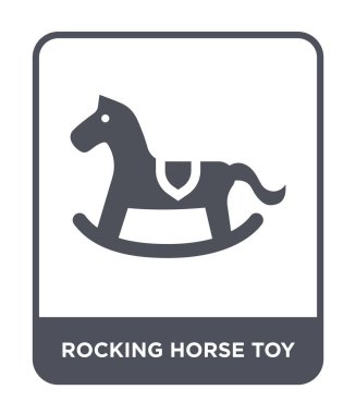 sallanan at oyuncak simge modaya uygun bir tasarım tarzı. sallanan at oyuncak simgesi beyaz arka plan üzerinde izole. sallanan at oyuncak vektör simgesi basit ve modern düz sembolü.