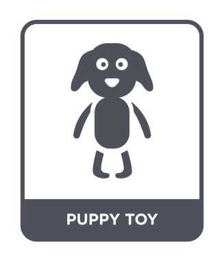 köpek oyuncak simge modaya uygun bir tasarım tarzı. Beyaz arka plan üzerinde izole köpek oyuncak simgesi. köpek oyuncak vektör simgesi basit ve modern düz sembolü.