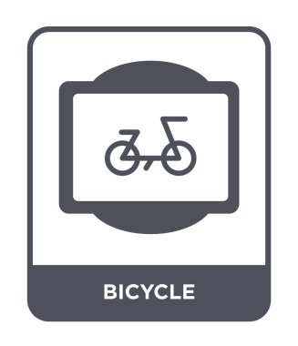 modaya uygun bir tasarım tarzı bisiklet simgesi. Beyaz arka plan üzerinde izole Bisiklet simgesi. Bisiklet vektör simgesi basit ve modern düz sembolü.