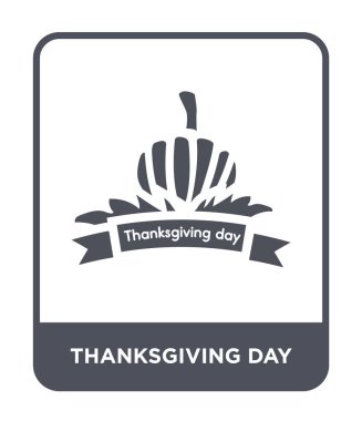 Şükran günü simgesi modaya uygun bir tasarım tarzı. Şükran günü simgesi beyaz arka plan üzerinde izole. Şükran günü vektör simgesi basit ve modern düz sembolü.
