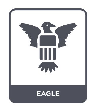 modaya uygun bir tasarım tarzı kartal simgesi. Beyaz arka plan üzerinde izole kartal simgesi. kartal vektör simgesi basit ve modern düz simgesi web sitesi, mobil, logo, app, UI. kartal simge vektör çizim, Eps10.
