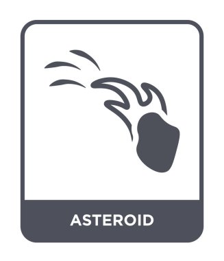 asteroit simgesi modaya uygun bir tasarım tarzı. asteroit simgesi beyaz arka plan üzerinde izole. asteroit vektör simgesi basit ve modern düz sembolü.