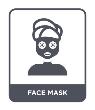 yüz maskesi simgesi modaya uygun bir tasarım tarzı. yüz maskesi simgesi beyaz arka plan üzerinde izole. yüz maskesi vektör simgesi basit ve modern düz simgesi.