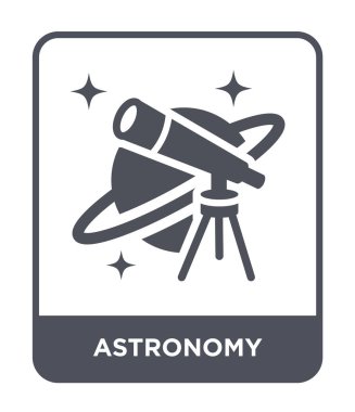 modaya uygun bir tasarım tarzı astronomi kutsal kişilerin resmi. Beyaz arka plan üzerinde izole astronomi simgesi. astronomi vektör simgesi basit ve modern düz sembolü.