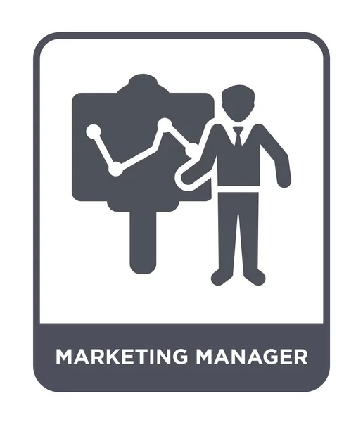 Εικονίδιο Marketing Manager Στη Μοντέρνα Στυλ Σχεδιασμού Μάρκετινγκ Εικονίδιο Manager — Διανυσματικό Αρχείο