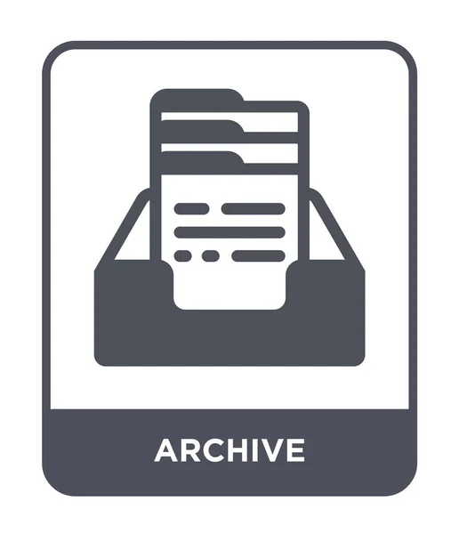 Ikon Archive Dalam Gaya Desain Trendi Ikon Archive Terisolasi Latar - Stok Vektor