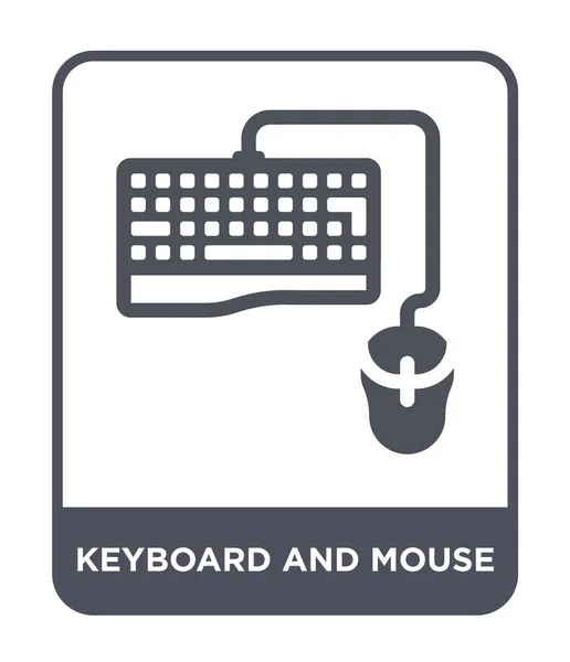 Ícone Teclado Mouse Estilo Design Moderno Ícone Teclado Mouse Isolado — Vetor de Stock