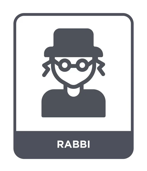 Rabbi Ikone Trendigen Design Stil Rabbi Symbol Isoliert Auf Weißem — Stockvektor