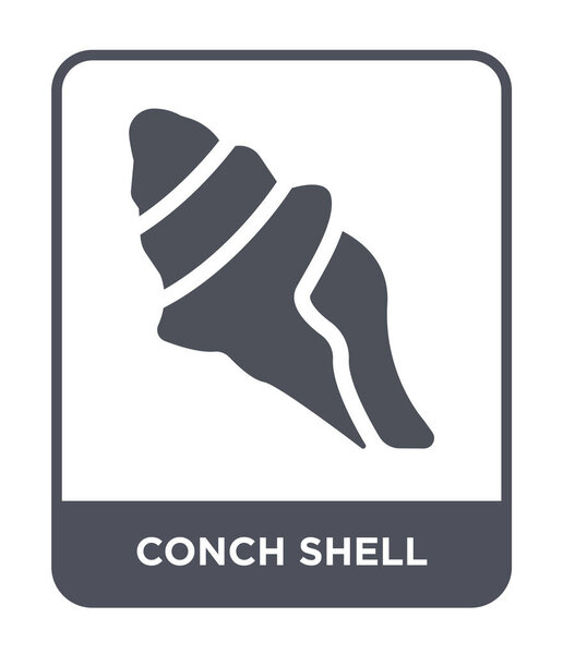 conch shell icon in trendy design style. conch shell icon isolated on white background. conch shell vector icon simple and modern flat symbol.