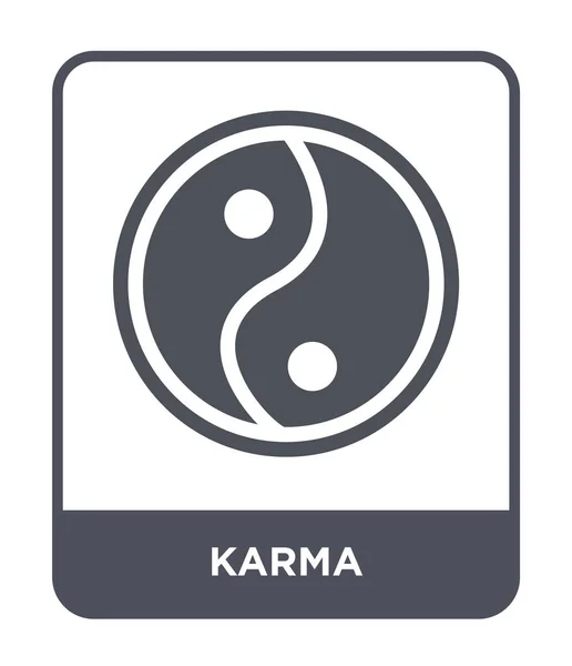 Karma Ikonen Trendig Designstil Karma Ikonen Isolerad Vit Bakgrund Karma — Stock vektor