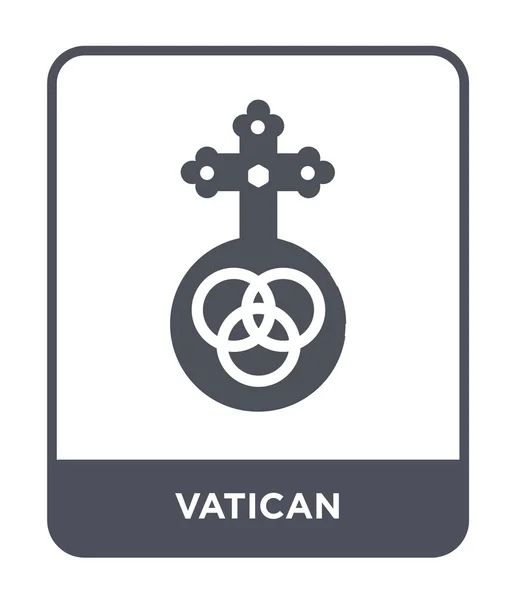 Icône Vatican Dans Style Design Tendance Icône Vaticane Isolée Sur — Image vectorielle