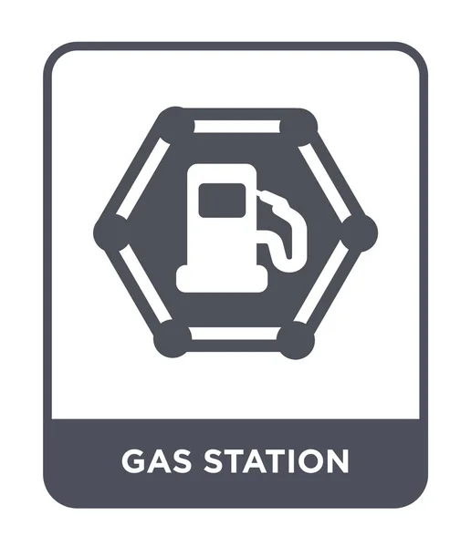 Εικονίδιο Σταθμού Φυσικού Αερίου Στην Μοντέρνα Στυλ Σχεδιασμού Εικονίδιο Βενζινάδικο — Διανυσματικό Αρχείο