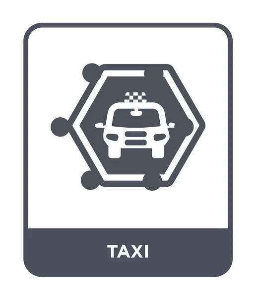 Taxi Ikonen Trendig Designstil Taxi Ikonen Isolerad Vit Bakgrund Taxi — Stock vektor