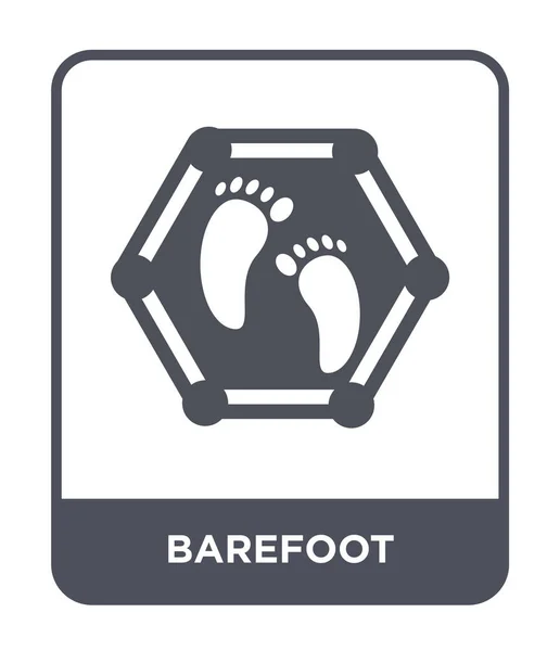 Barefoot Pictogram Trendy Stijl Barefoot Pictogram Geïsoleerd Een Witte Achtergrond — Stockvector