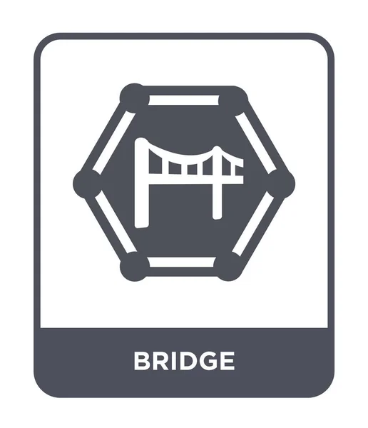Icono Del Puente Estilo Diseño Moda Puente Icono Aislado Sobre — Vector de stock