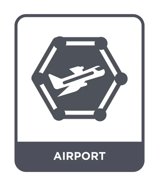 Icono Del Aeropuerto Estilo Diseño Moda Icono Del Aeropuerto Aislado — Vector de stock