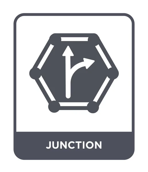 Junction Pictogram Trendy Stijl Junction Pictogram Geïsoleerd Een Witte Achtergrond — Stockvector