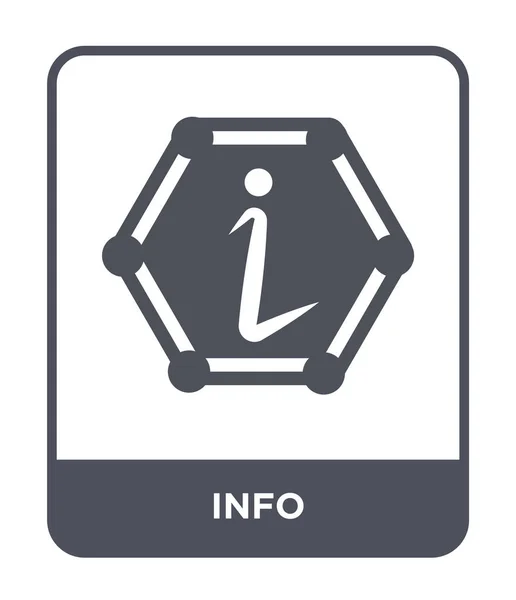 Icono Información Estilo Diseño Moda Info Icono Aislado Sobre Fondo — Vector de stock