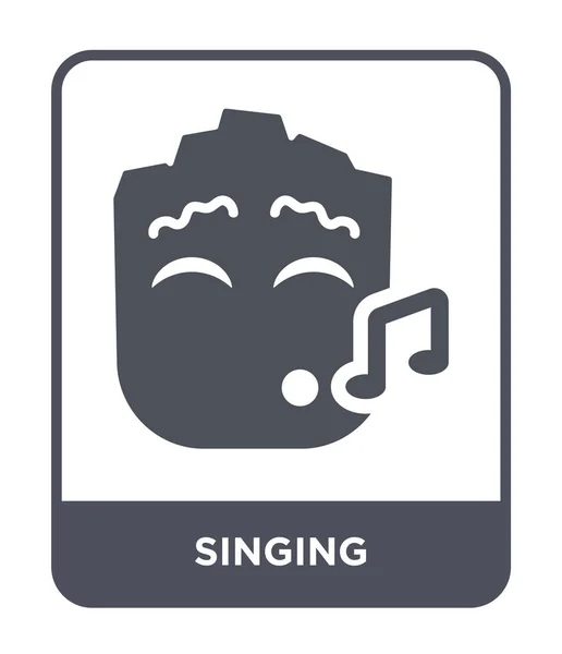 Singing Icon Trendy Design Style Singing Icon Isolated White Background — Stock Vector