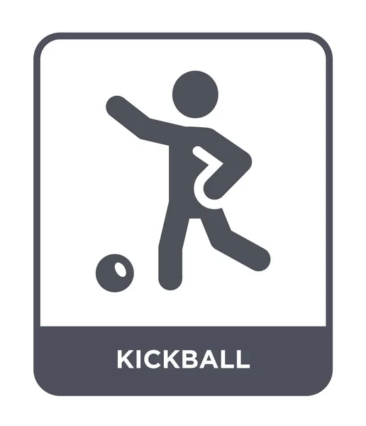 Kickball 디자인 스타일 아이콘입니다 Kickball 아이콘 배경에 고립입니다 Kickball 아이콘 — 스톡 벡터